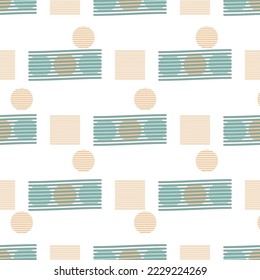 abstract pattern of geometric shapes circles stripes squares pink blue blue winter colors for winter poster packaging