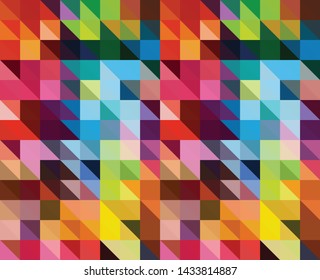 Abstract pattern of geometric shapes. Colorful gradient mosaic backdrop. Geometric  triangular background, vector
