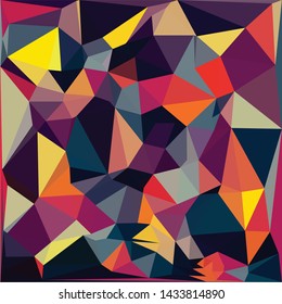 Abstract pattern of geometric shapes. Colorful gradient mosaic backdrop. Geometric  triangular background, vector