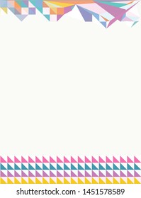 Abstract pattern of geometric shapes. Colorful gradient mosaic backdrop. Geometric  triangular background, vector