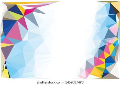 Abstract pattern of geometric shapes. Colorful gradient mosaic backdrop. Geometric  triangular background