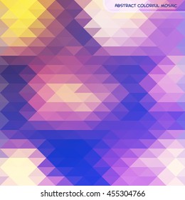 Abstract pattern of geometric shapes. Colorful mosaic background with place for your text. Vector illustration.
