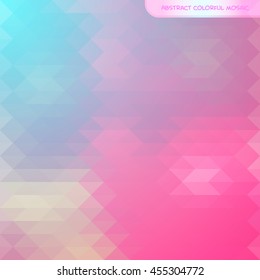 Abstract pattern of geometric shapes. Colorful mosaic background with place for your text. Vector illustration.