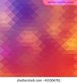 Abstract pattern of geometric shapes. Colorful mosaic background with place for your text. Vector illustration.