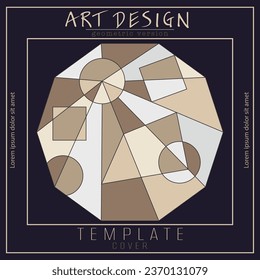 Abstract pattern of geometric shapes. Composition for modern posters, posters, covers, postcards, business cards. Creative style of interior design creativity and design ideas