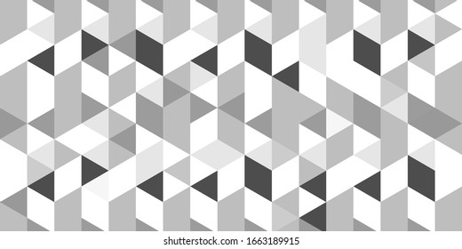 Abstract pattern of geometric shapes. Gray rhombuses mosaic. Modern vector background