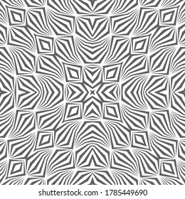 Abstract pattern with geometric shapes from lines. Image with optical illusion. Stock vector illustration.