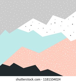 Abstract pattern with geometric shapes in pastel. Vector background.
