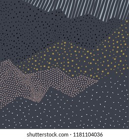 Abstract pattern with geometric shapes in pastel. Vector background.