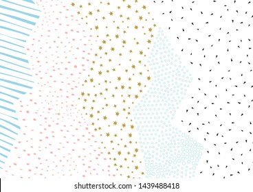 Abstract pattern with geometric shapes in pastel. Vector background