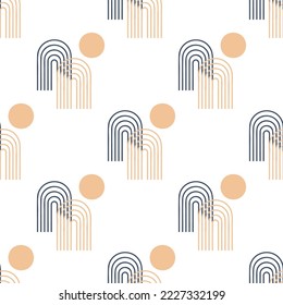 abstract pattern of geometric shapes rainbow for winter packaging blue pink