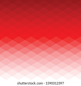 Abstract pattern of geometric shapes. Red rhombuses mosaic.