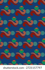 Patrón Abstractas con Formas geométricas y remolinos.
