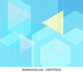 Abstract pattern of geometric shapes. Geometric triangular blue background vector. Beautiful colorful gradient backdrop for making banner or template.