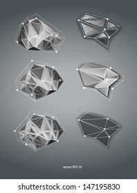 Abstract pattern of geometric shapes.Texture with flow light of effect. Geometric background. 