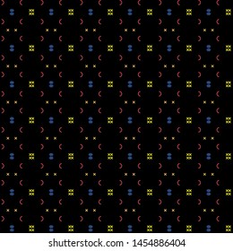 Abstract pattern in geometric style. Classic color with geometric shapes vector.