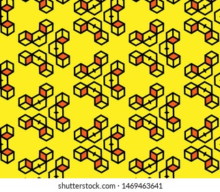 Abstract pattern in geometric style. Classic color with geometric shapes vector.