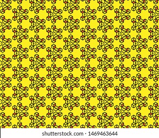 Abstract pattern in geometric style. Classic color with geometric shapes vector.