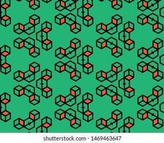 Abstract pattern in geometric style. Classic color with geometric shapes vector.