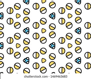 Abstract pattern in geometric style. Classic color with geometric shapes vector.