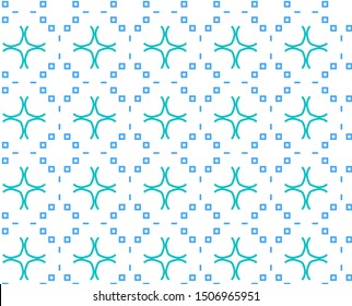 Abstract pattern in geometric style. Classic color with geometric shapes vector - seamless pattern isolated on white background.