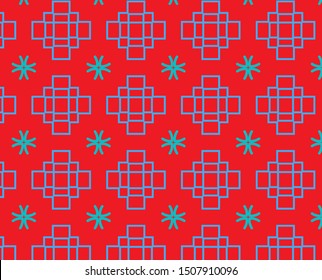 Abstract pattern in geometric style. Classic color with geometric shapes vector - Modern pattern on the color background