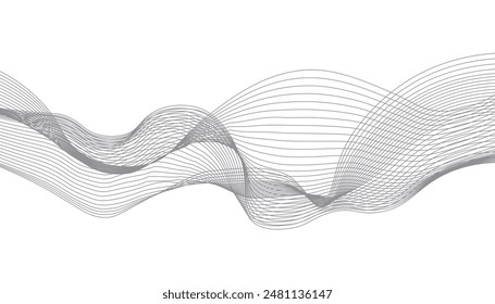 Abstract pattern and geometric pattern waves in a white vector background, ideal for seamless pattern and tech and technology design projects.