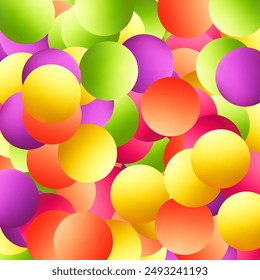 Abstract pattern with glass blue balls or precious pearls. Glossy realistic ball. 3d vector illustration.