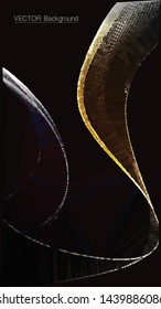 Abstract pattern gold  geometric shapes. Colorful gradient mosaic backdrop. Geometric  Circle background, vector