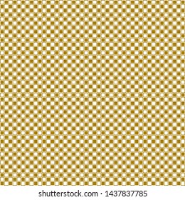 Abstract pattern of Gold and white squares