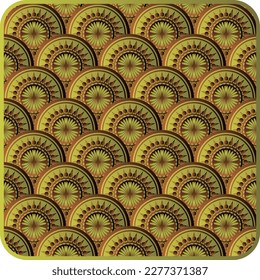 An abstract pattern of golden brown circles can be used for room decoration