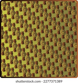 An abstract pattern of golden brown circles can be used for room decoration