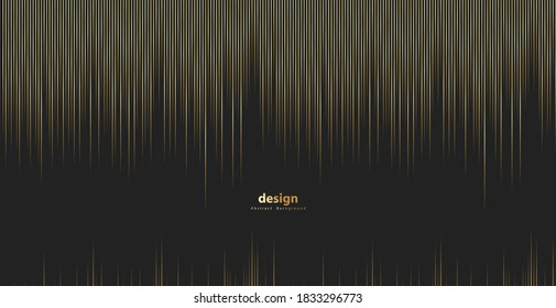 Abstract pattern golden line. Design stripe gold on black background. Modern luxury concept. Vector illustration