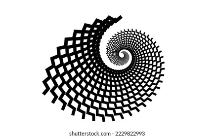 Abstract pattern, golden ratio - spiral wall decor design