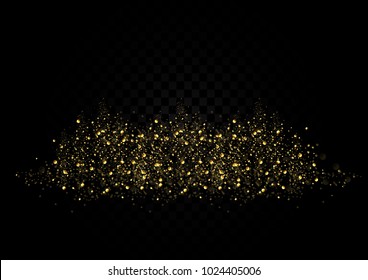 Abstract and pattern golden stardust. bokeh background. vector.