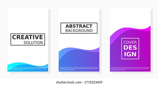 Abstract pattern gradient background templates. Vector modern geometric design with abstract minimal gradient line shapes effect for brochure cover, template presentation or flyer