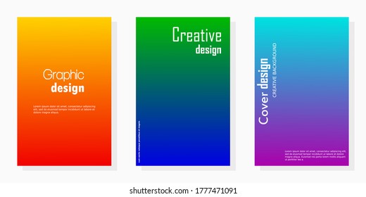 Abstract pattern gradient background templates. Vector modern geometric design with abstract minimal gradient line shapes effect for brochure cover, template presentation or flyer