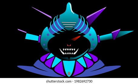 Patrón abstracto arte gráfico monstruo alien
