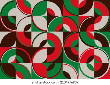 Abstract pattern graphics design inspired by modernism aesthetics arts made with bold geometric shapes and abstract figures for poster, cover, art, presentation, prints, fabric, wallpaper and etc.