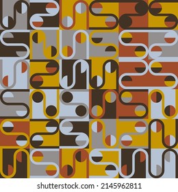 Abstract pattern graphics design inspired by postmodern aesthetics arts made with bold geometric shapes and abstract figures for poster, cover, art, presentation, prints, fabric, wallpaper and etc.