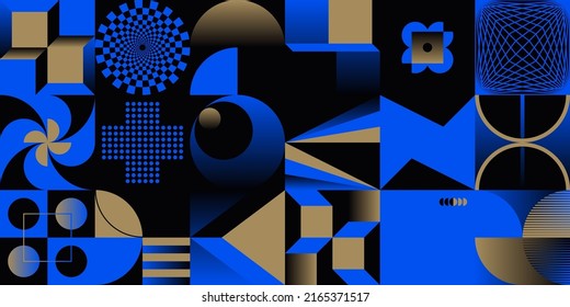 Abstract pattern graphics design inspired by modernism aesthetics arts made with bold geometric shapes and abstract figures for poster, cover, art, presentation, prints, fabric, wallpaper and etc.