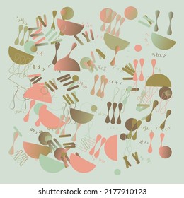 Abstract pattern graphics design inspired by modernism aesthetics arts made with bold geometric shapes and abstract figures for poster, cover, art, presentation, prints, fabric, wallpaper and etc.