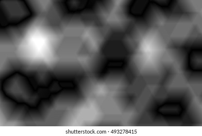 Abstract pattern of gray polygons. Misty texture. Monochrome image.