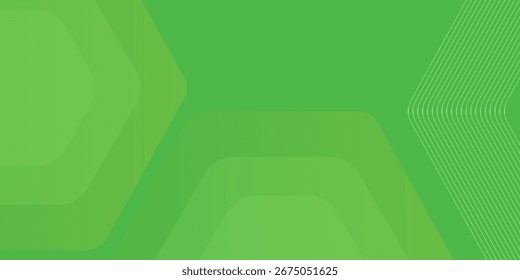 Abstract pattern green hexagon. Modern concept.