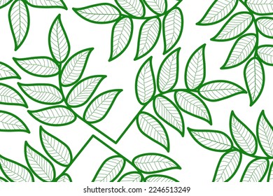 Abstract pattern of green leaves as background.