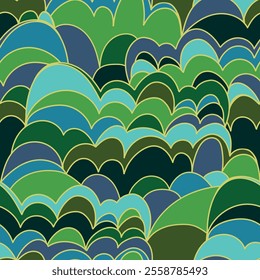 Abstract pattern in a green palette