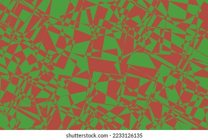 Abstract pattern green and red color background vector