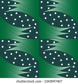 Abstract pattern in green with white circles vector design