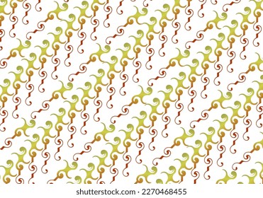 An abstract pattern of green, yellow, orange can be used as a wall background in a house