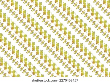 Un patrón abstracto de verde, amarillo y naranja puede utilizarse como fondo de pared en una casa